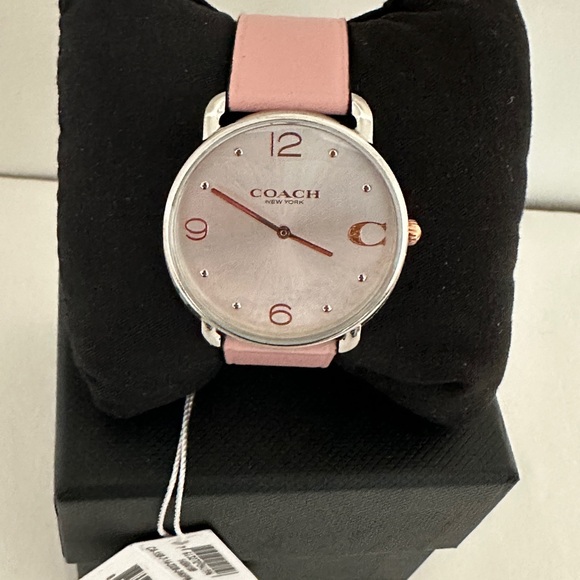 Coach Pink Leather Strap Watch - Picture 2 of 10